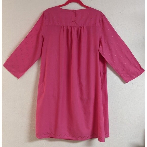GUDREN SJODEN Women's Pink Organic Cotton Lightweight Comfy Dress Large - Picture 10 of 14
